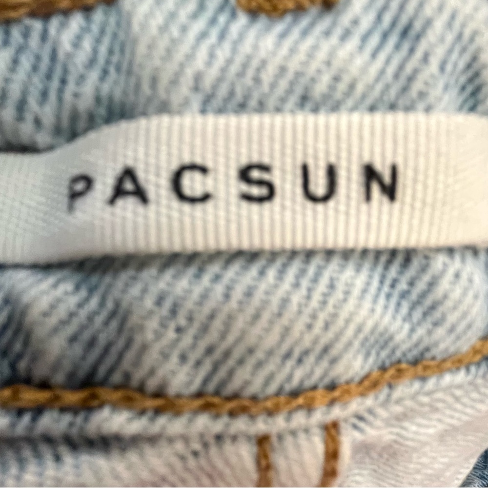 PacSun Mom Jeans High-Rise Distressed Light Wash Denim - Picture 5 of 16